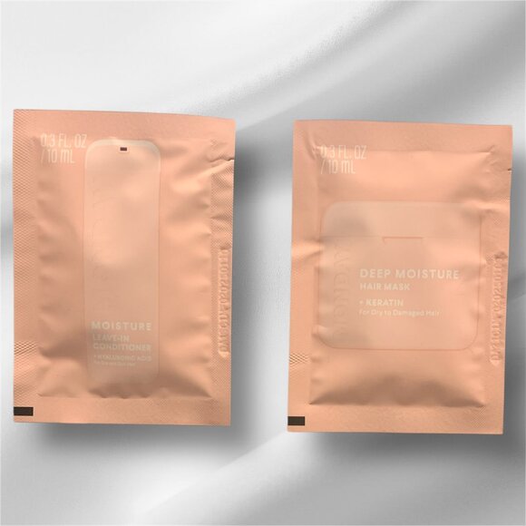 🌈4/$20 NEW Monday Deep Moisture Hair Mask & Leave-In Conditioner Sample Duo - Picture 1 of 9